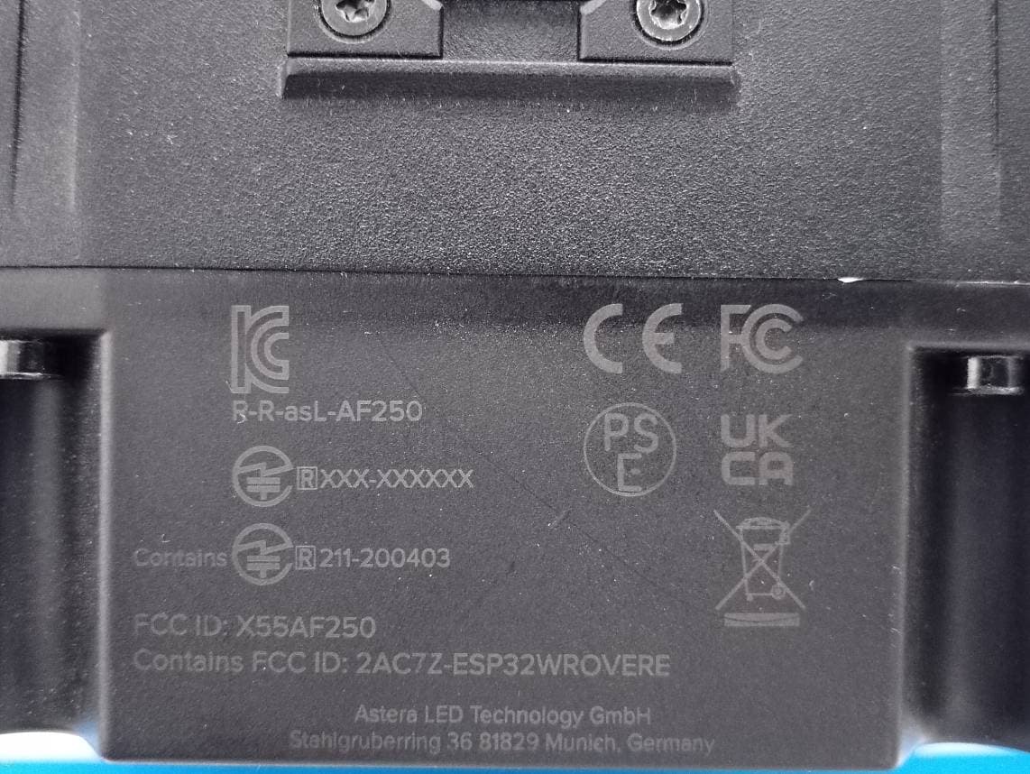 LeoFresnel - FCC ID X55AF250 - Astera LED Technology GmbH