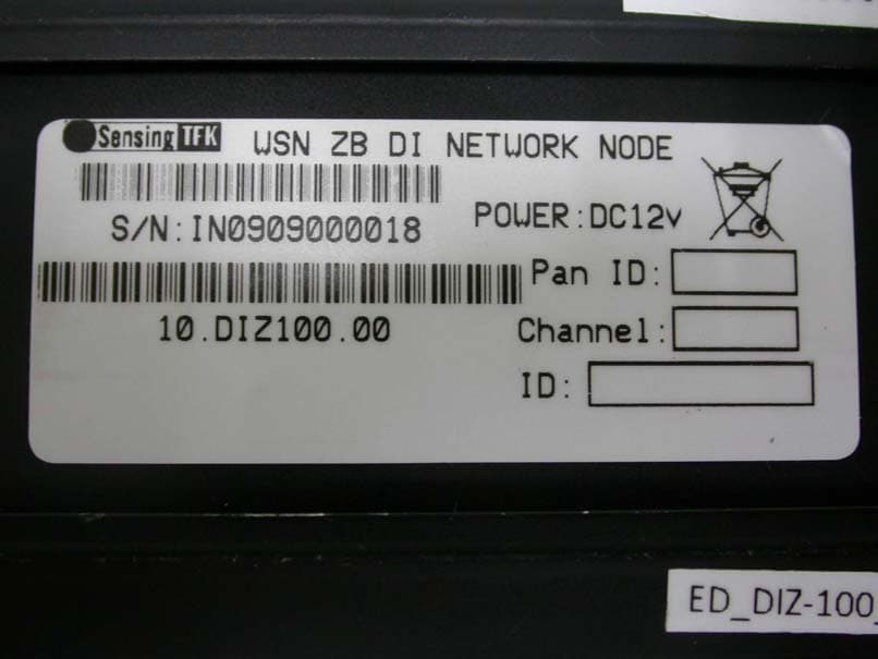 Zigbee wireless Digital input transmitter - FCC ID X7W-DIZ100 - Sensing Tek Co., Ltd.