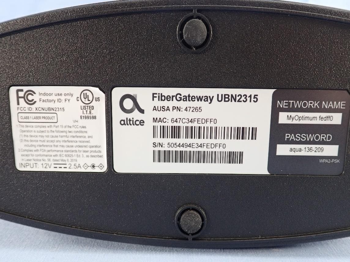 GPON IAD - FCC ID XCNUBN2315 - Ubee Interactive Holding Corp. Taiwan Branch