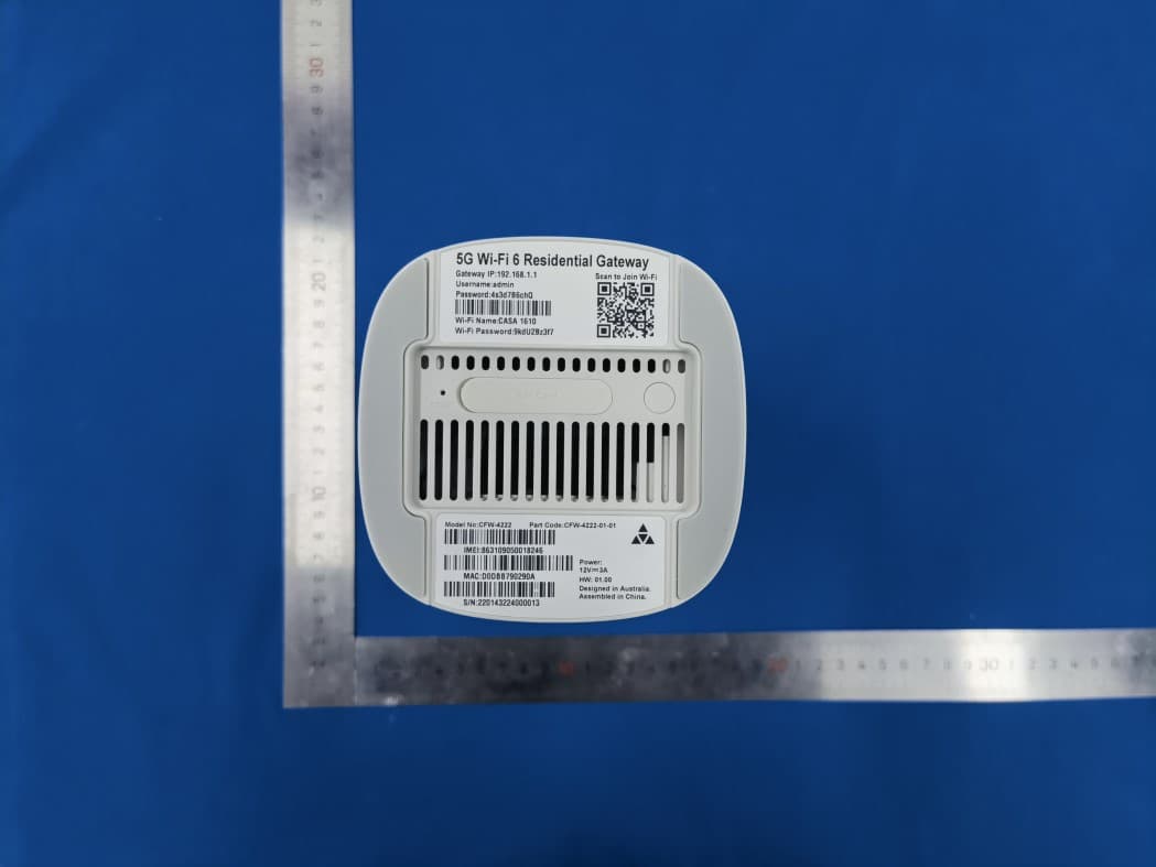 5G Wi-Fi 6 Residential Gateway - FCC ID XIA-CFW4222 - NetComm Wireless Pty Ltd (4)