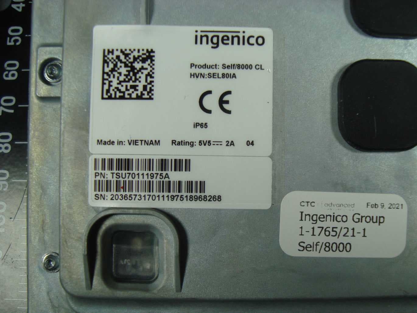 Payment Terminal - FCC ID XKB-SELF8CL - INGENICO (2)