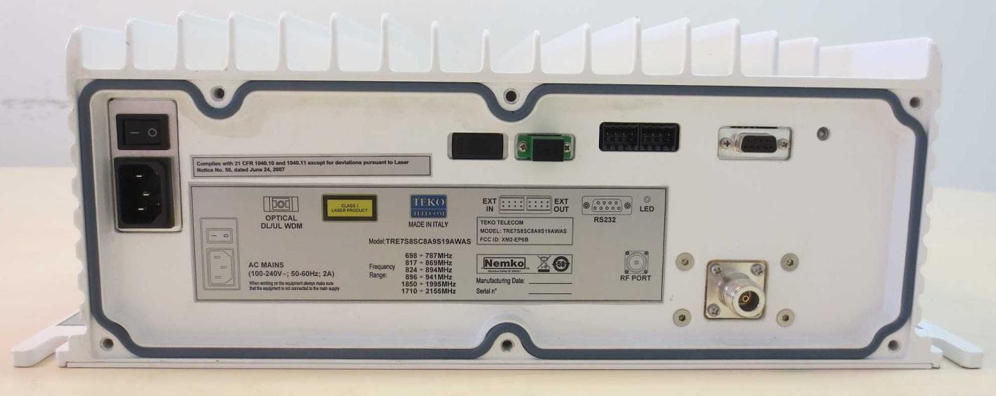 Enhanced Power Remote Unit for Optical system booster - FCC ID XM2-EP6B - Teko Telecom Srl
