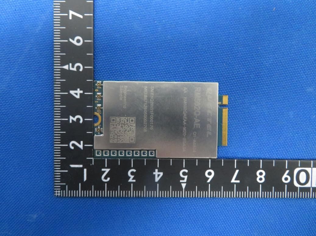 5G Sub-6 GHz M.2 Module - FCC ID XMR2020RM502QAE - Quectel Wireless Solutions Company Limited