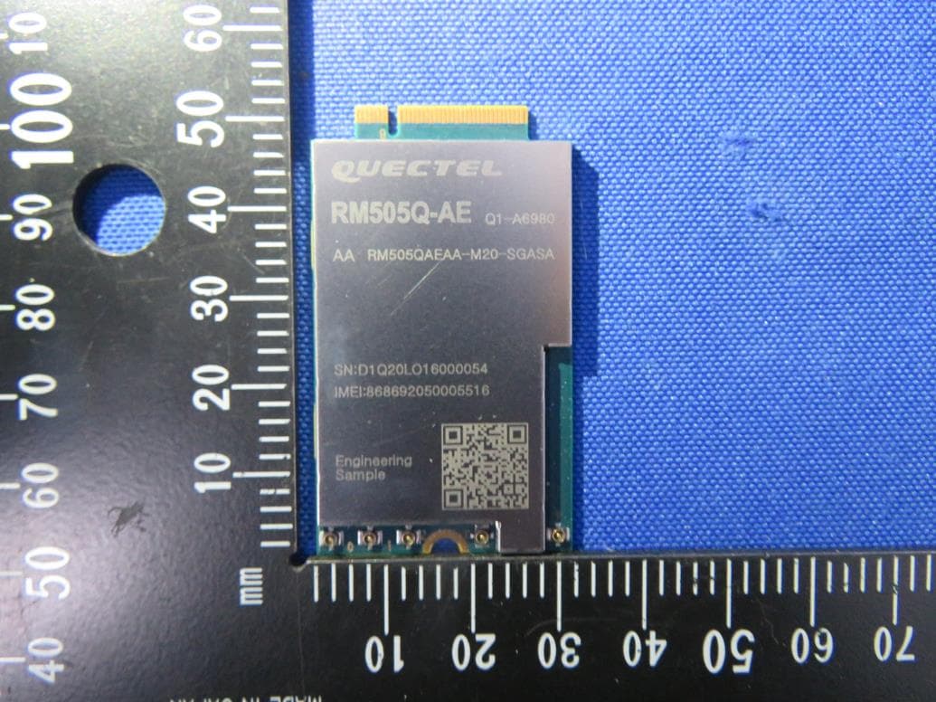 5G Sub-6 GHz M.2 Module - FCC ID XMR2020RM505QAE - Quectel Wireless Solutions Company Limited