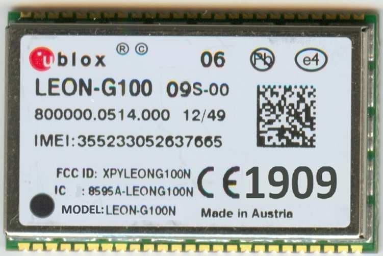 LEON-G1 series quad-band GSM/GPRS data & voice modules - FCC ID XPYLEONG100N - u-blox AG
