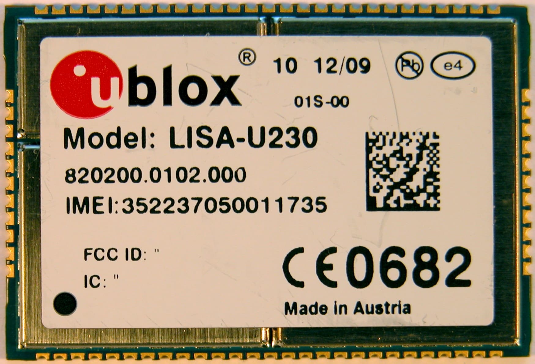 3.75G HSPA Wireless Module - FCC ID XPYLISAU230 - u-blox AG