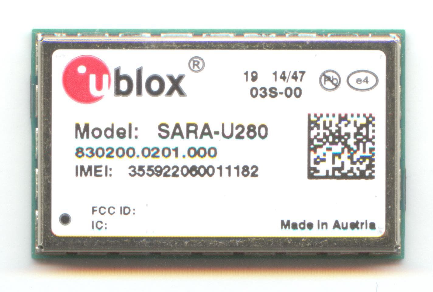 UMTS Voice and Data Module - FCC ID XPYSARAU280 - u-blox AG