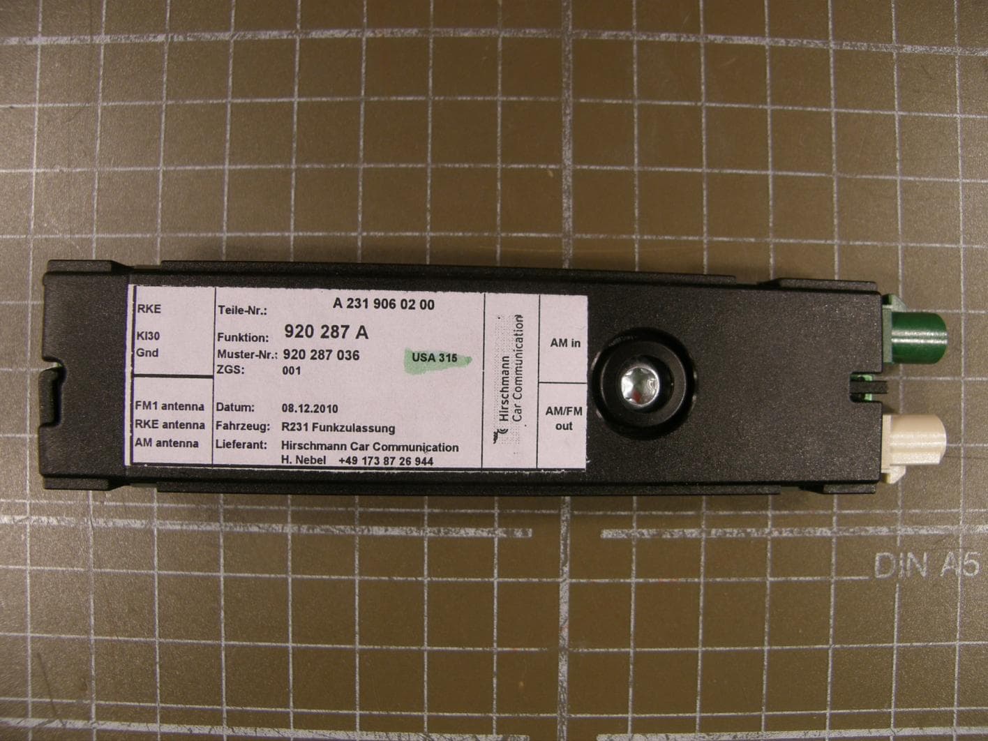 Transceiver - FCC ID XTJ-920287A - Hirschmann Car Communication GmbH (4)