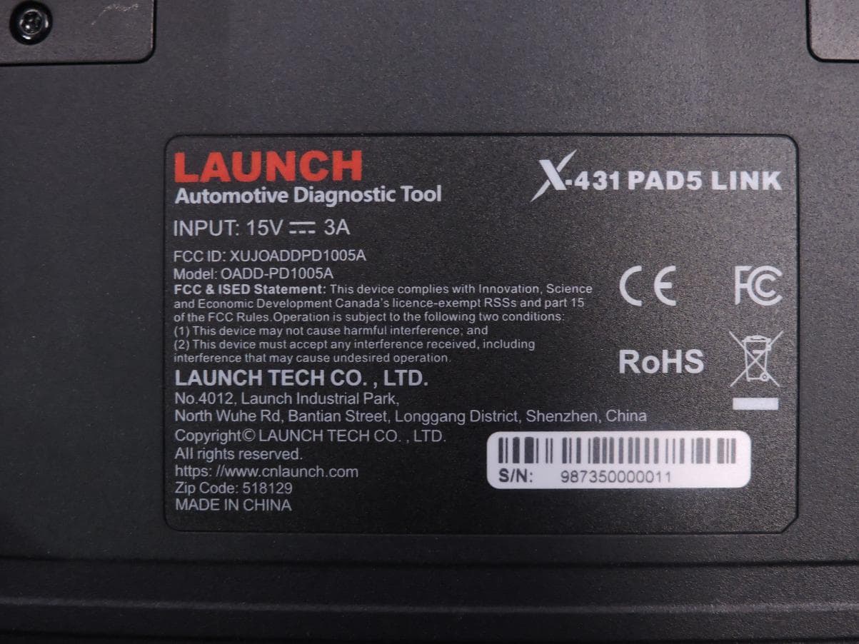 Automotive Diagnostic Tool - FCC ID XUJOADDPD1005A - Launch Tech Co., Ltd. (2)