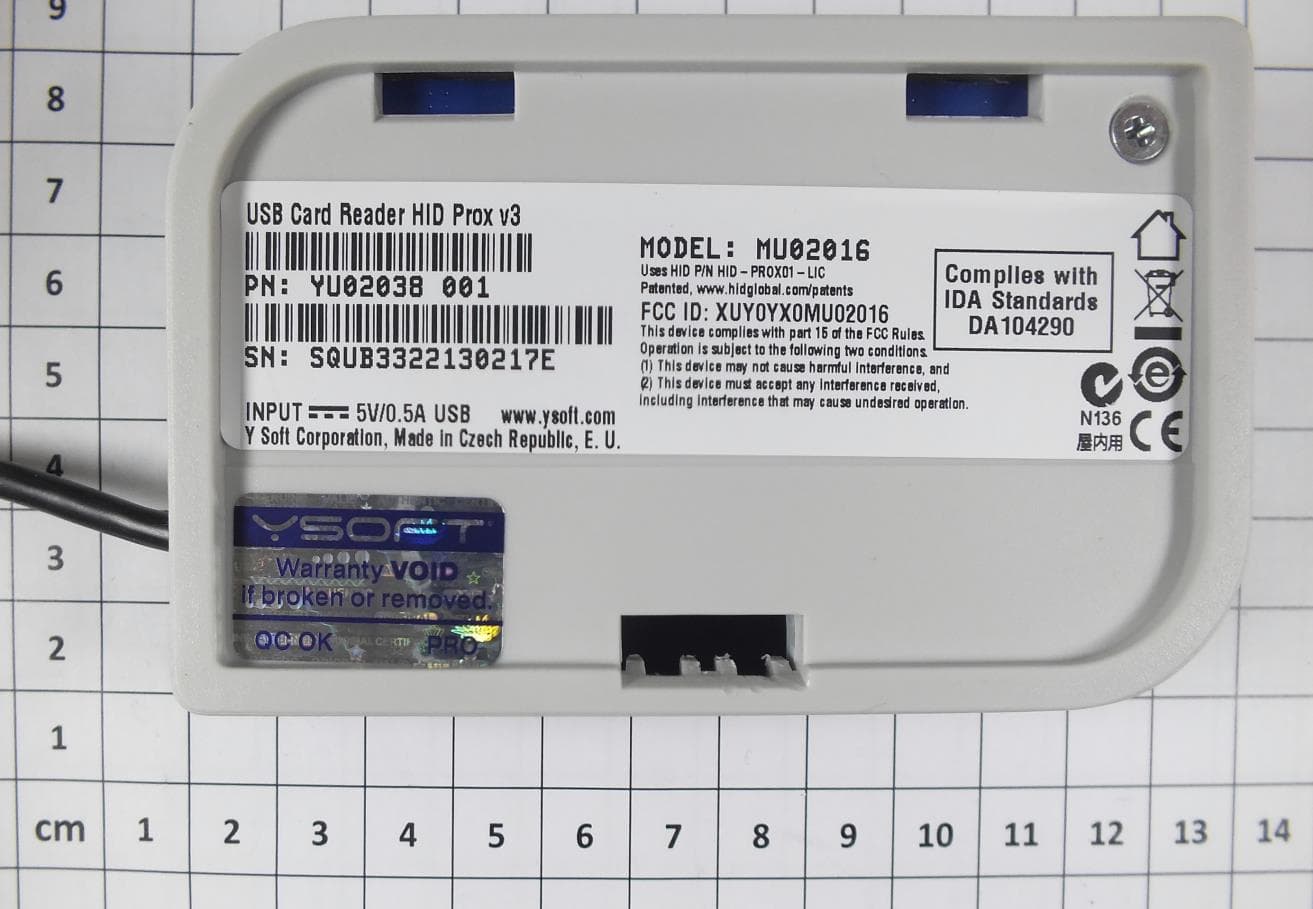 USB Card Reader - FCC ID XUY0YX0MU02016 - Y Soft Corporation, a.s. (2)