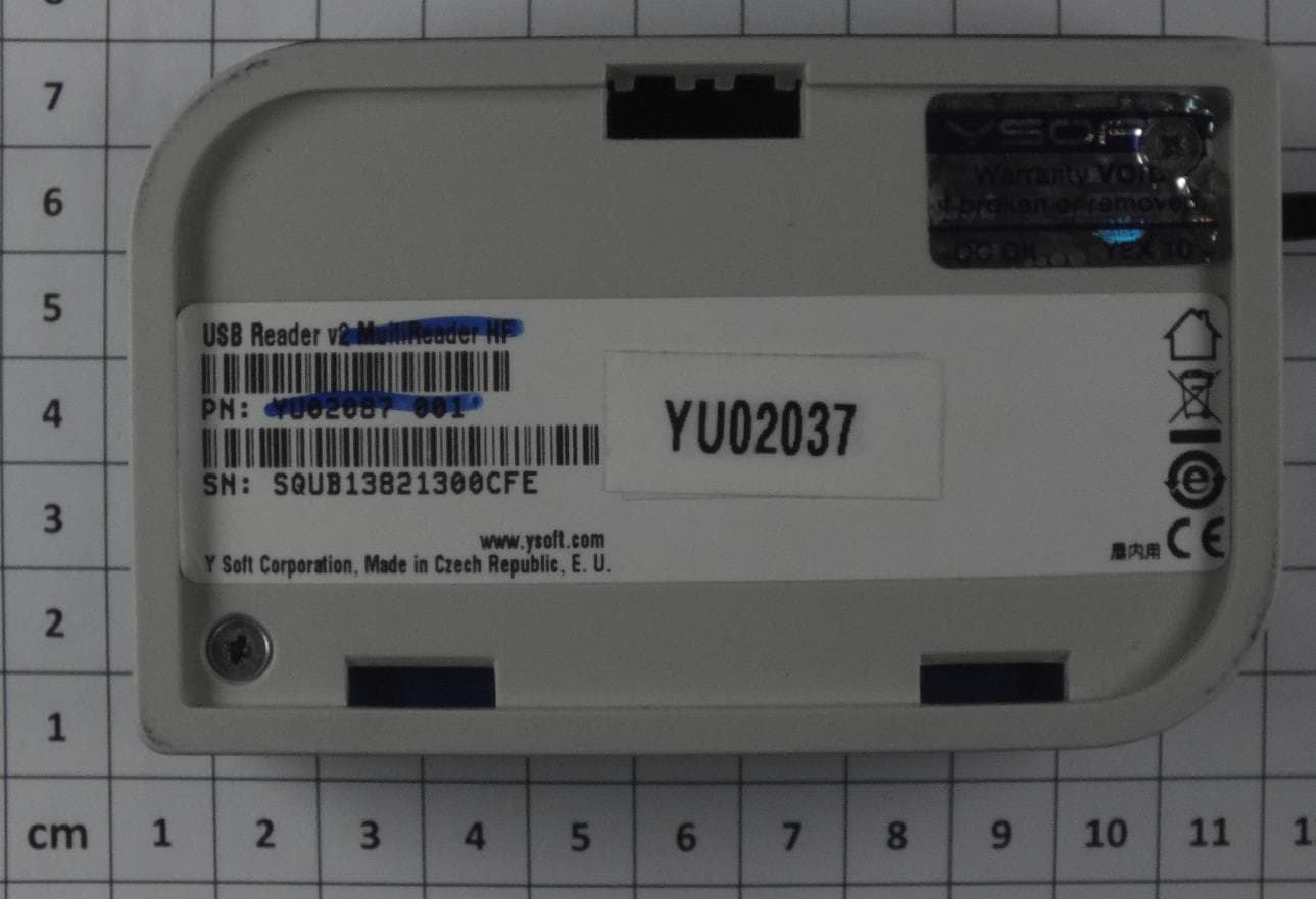 USB Card Reader 13.56 MHz and 125 kHz - FCC ID XUY0YX0MU02037 - Y Soft Corporation, a.s. (3)
