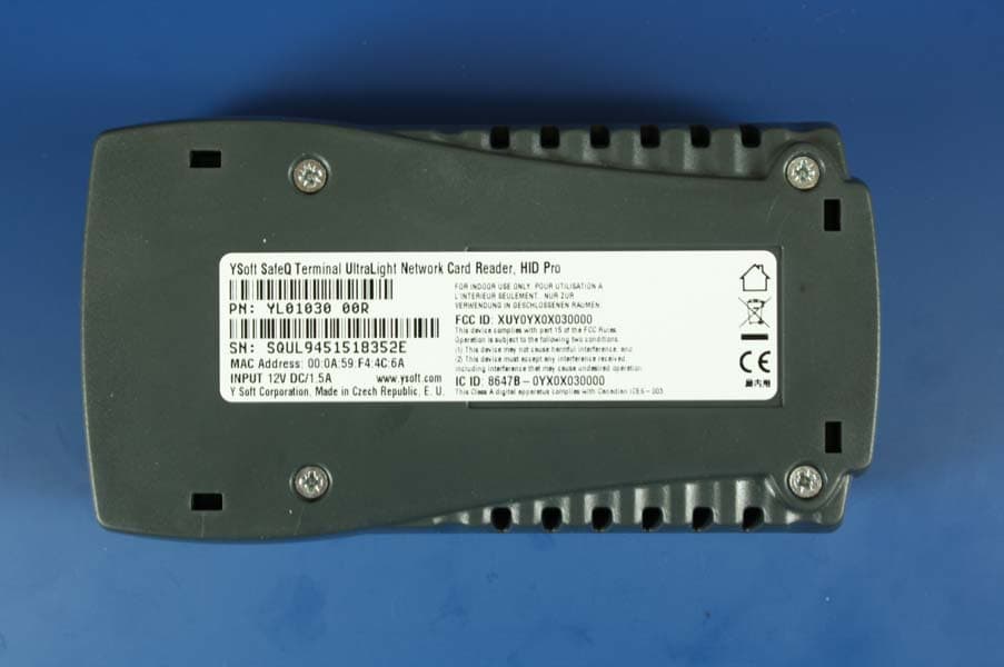 Terminal UltraLight Reader - FCC ID XUY0YX0X030000 - Y Soft Corporation, a.s. (4)