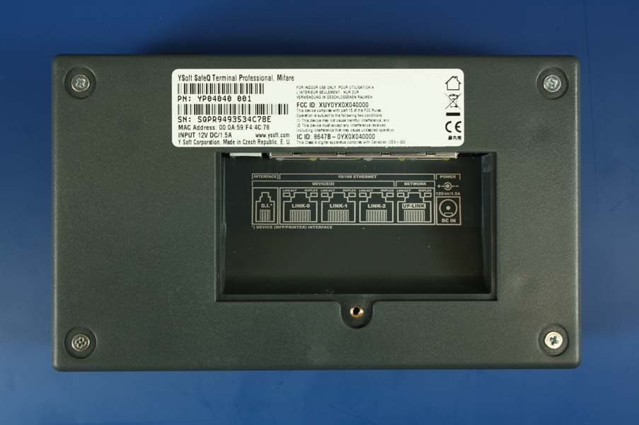 Terminal UltraLight Reader - FCC ID XUY0YX0X040000 - Y Soft Corporation, a.s.