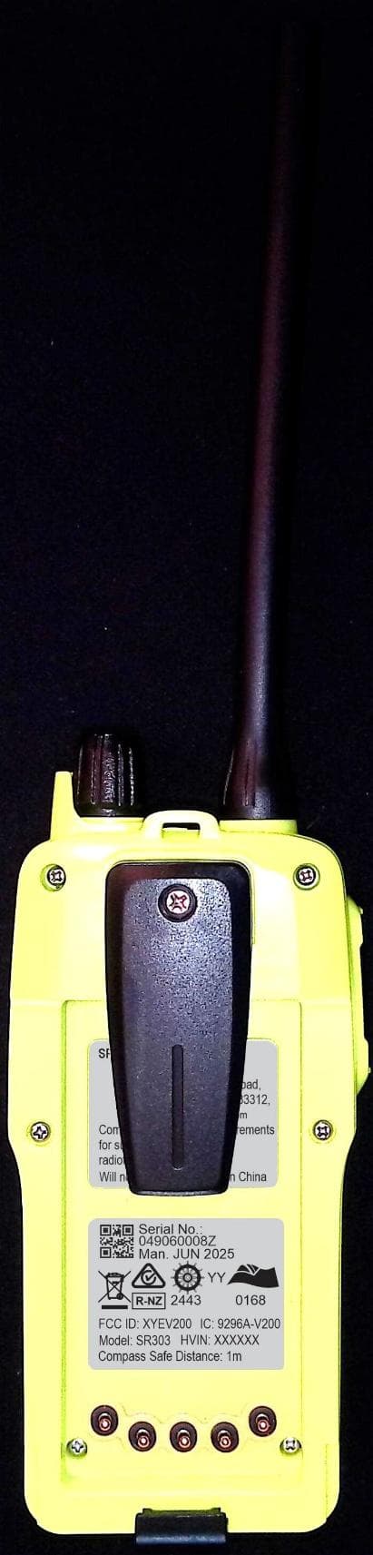 GMDSS SURVIVAL CRAFT VHF RADIOTELEPHONE - FCC ID XYEV200 - Ocean Signal Ltd.