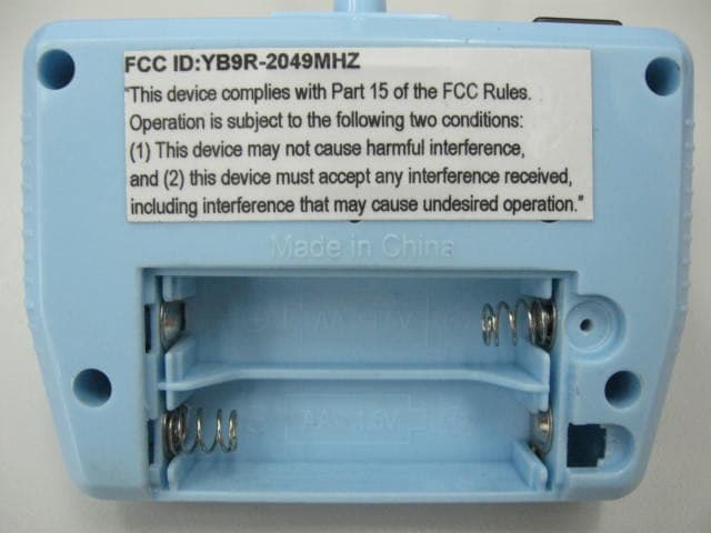 Remote Controller for Toy - FCC ID YB9R-2049MHZ - Mac Due International Ltd. (2)