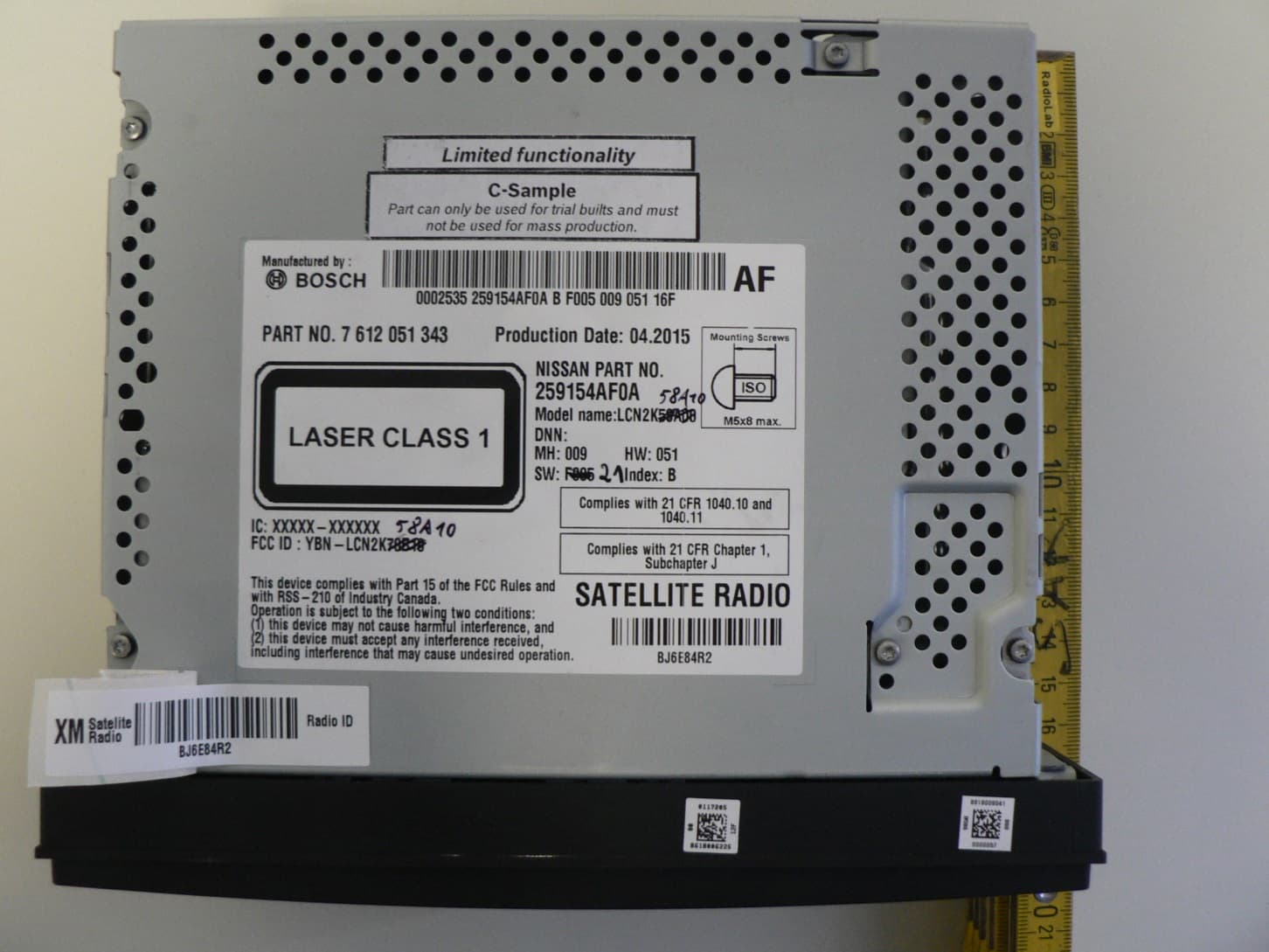 Radio Navigation System - FCC ID YBN-LCN2K58A10 - Robert Bosch GmbH (2)