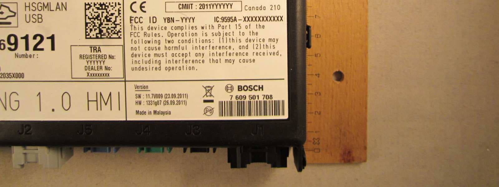 Bluetooth Car Kit - FCC ID YBN-NG11HMI - Robert Bosch GmbH