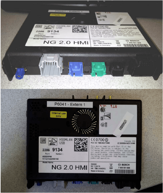 HMI Infotainment Module - FCC ID YBN-NG20HMI - Robert Bosch GmbH