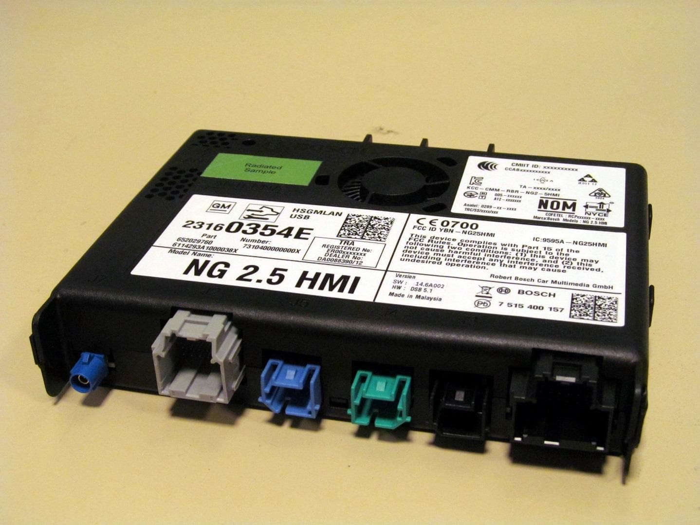 HMI Infotainment Module - FCC ID YBN-NG25HMI - Robert Bosch GmbH (2)