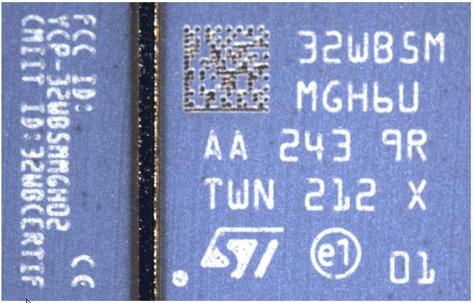 Chip enabling the user to communicate data through a Wireless interface - FCC ID YCP-32WB5MMGH02 - STMicroelectronics (Rousset) SAS