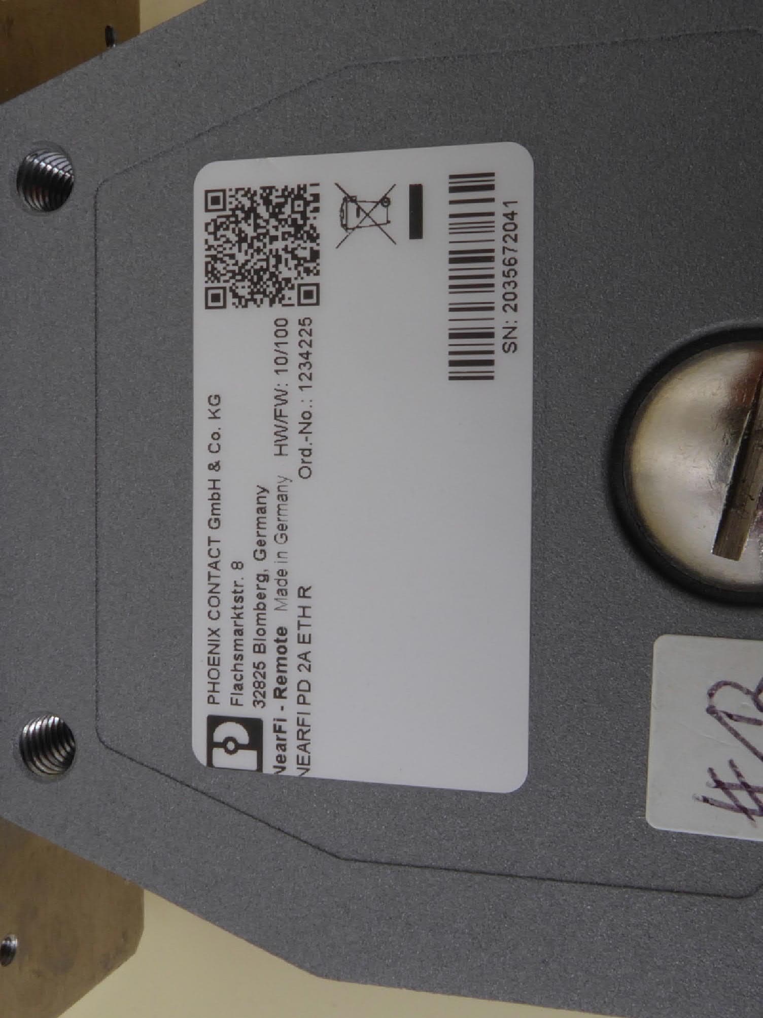 Energy and Data Coupler Remote - FCC ID YG3PD2AETHR - Phoenix Contact GmbH & Co. KG