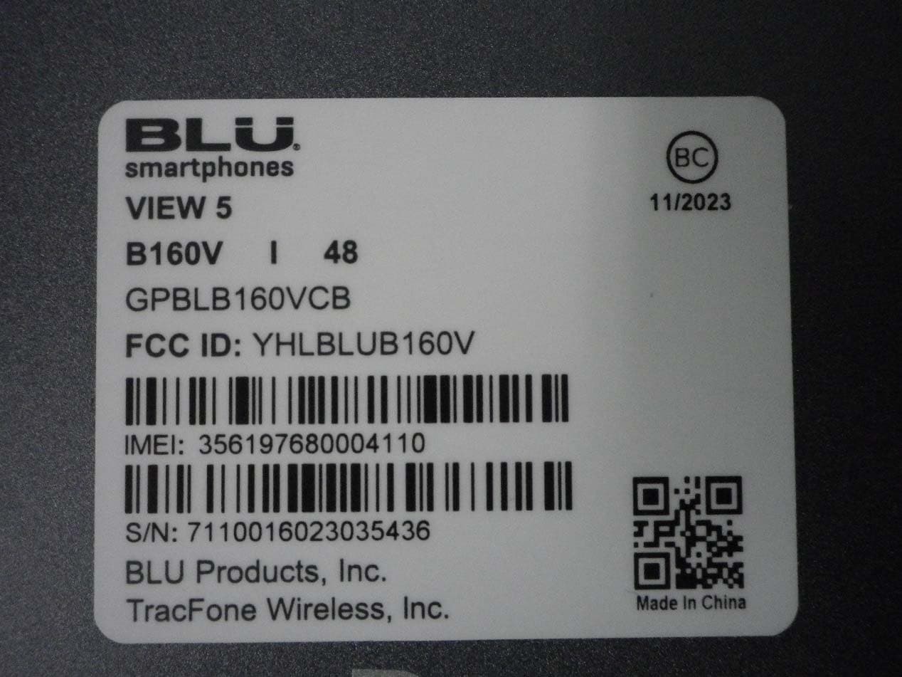 Smart Phone with GSM, WCDMA, LTE, WiFi and Bluetooth - FCC ID YHLBLUB160V - BLU Products, Inc.