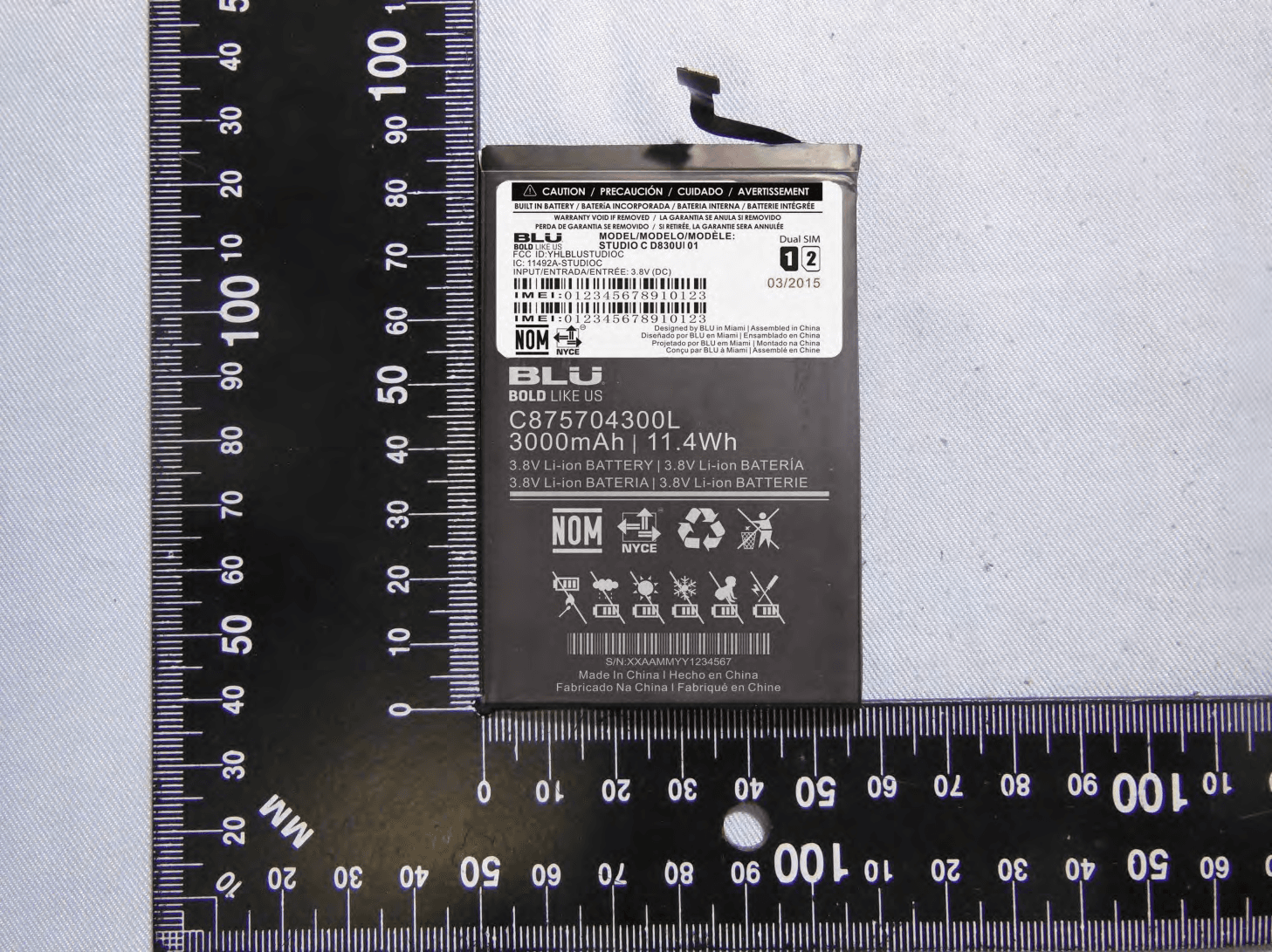 Mobile phone - FCC ID YHLBLUSTUDIOC - BLU Products, Inc. (1)