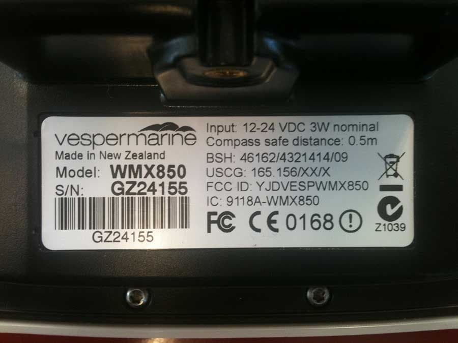AIS WatchMate - WMX850 - FCC ID YJDVESPWMX850 - Garmin International, Inc