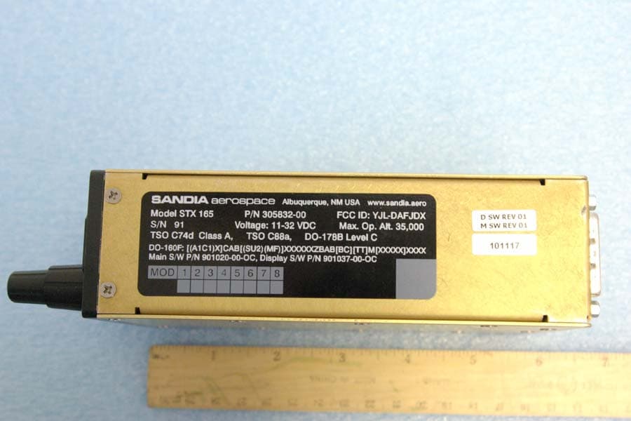 AIRBORNE AVIATION TRANSPONDER - FCC ID YJL-DAFJDX - Sandia Aerospace Corporation (2)