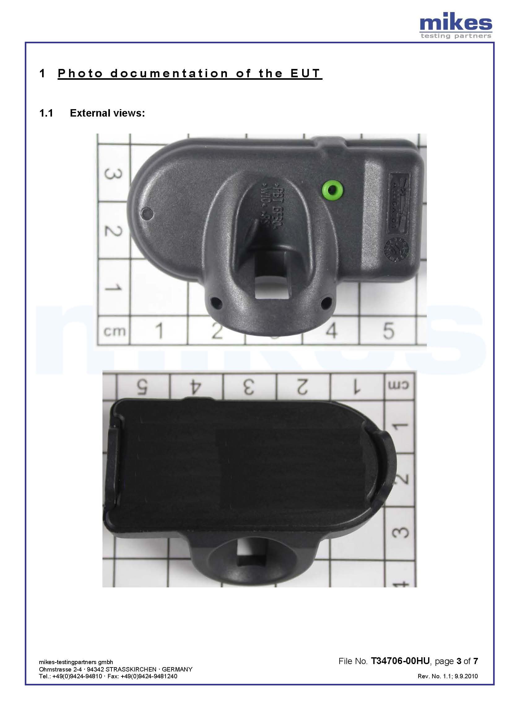 TPMS - FCC ID YMY030152 - TireCheck GmbH