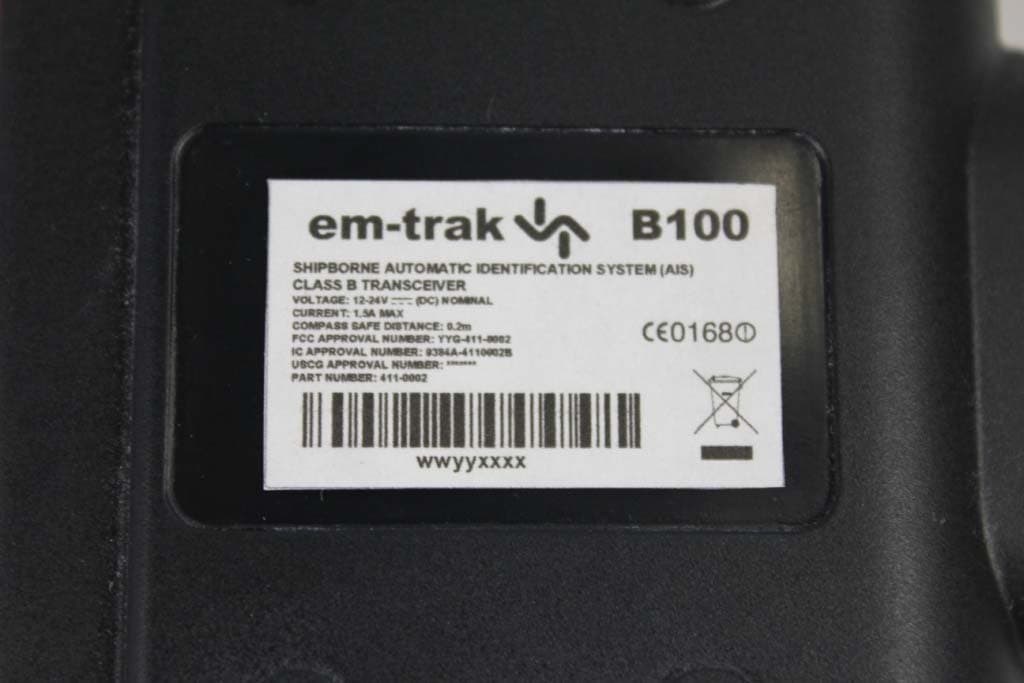 Class B AIS transceiver - FCC ID YYG-411-0002 - em-trak Marine Electronics Ltd