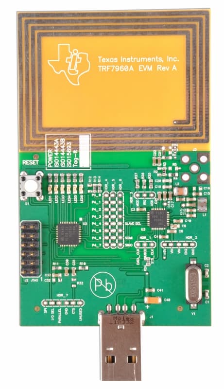 The TRF7960AEVM is a development platform for integrated analog front end and data-framing device operating as 13.56 MHz RFID/Near Field Communication system. - FCC ID Z64TRF7960AEVM - Texas Instruments Incorporated