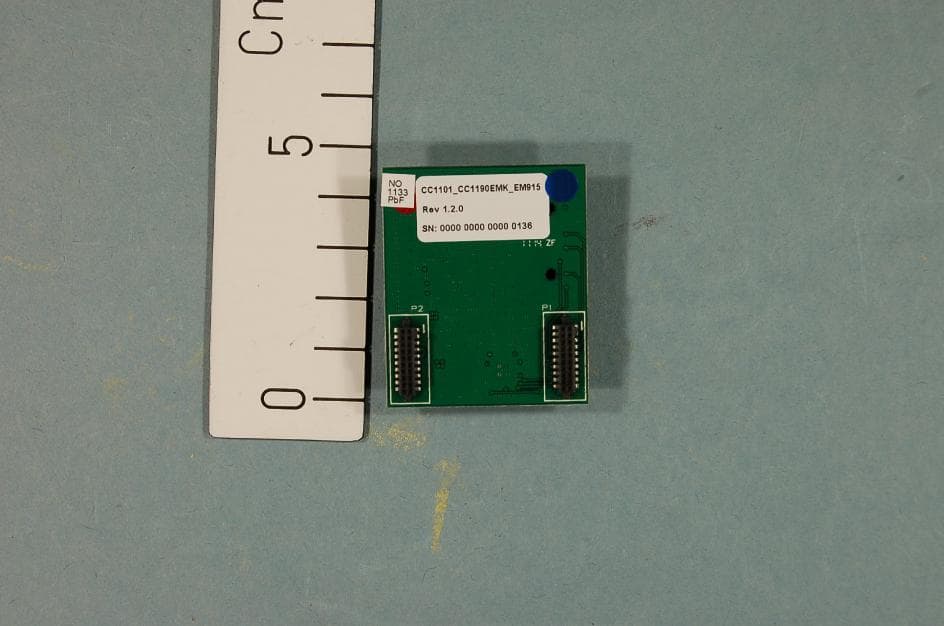 The CC1101-CC1190EM-915 is a development tool for TIs sub-1 GHz CC1101 and CC1190 devices. - FCC ID ZAT110190EM915 - Texas Instruments Inc. (2)