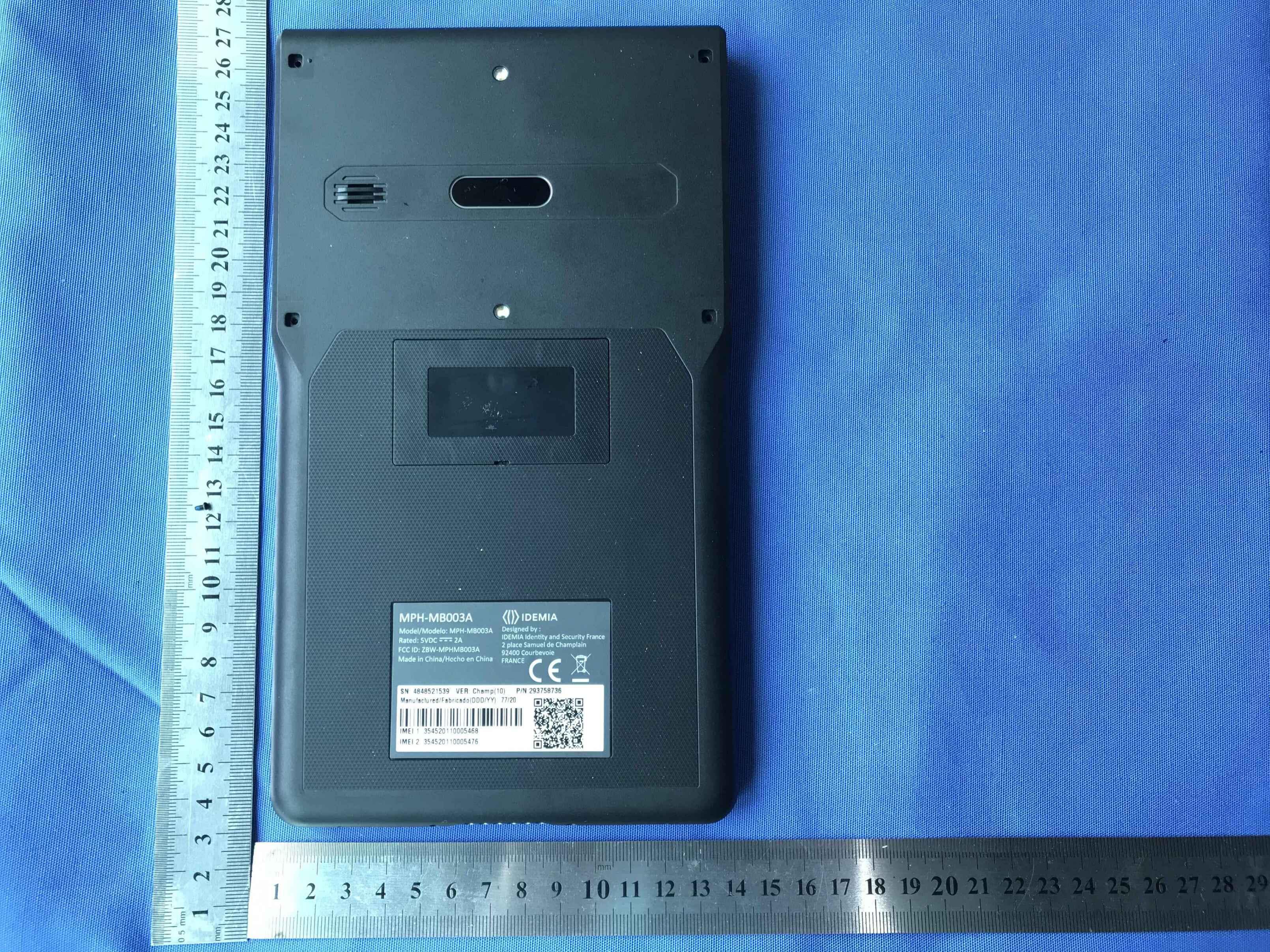 ID Screen - FCC ID ZBW-MPHMB003 - IDEMIA Identity & Security France