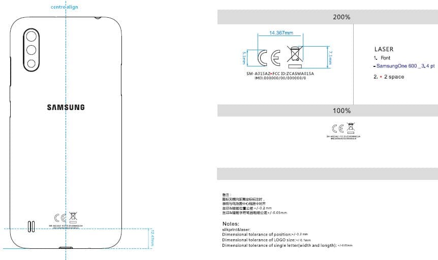 Multi-band GSM/WCDMA/LTE phone with Bluetooth, WLAN - FCC ID ZCASMA015A - SAMSUNG Electronics Co., Ltd. (2)