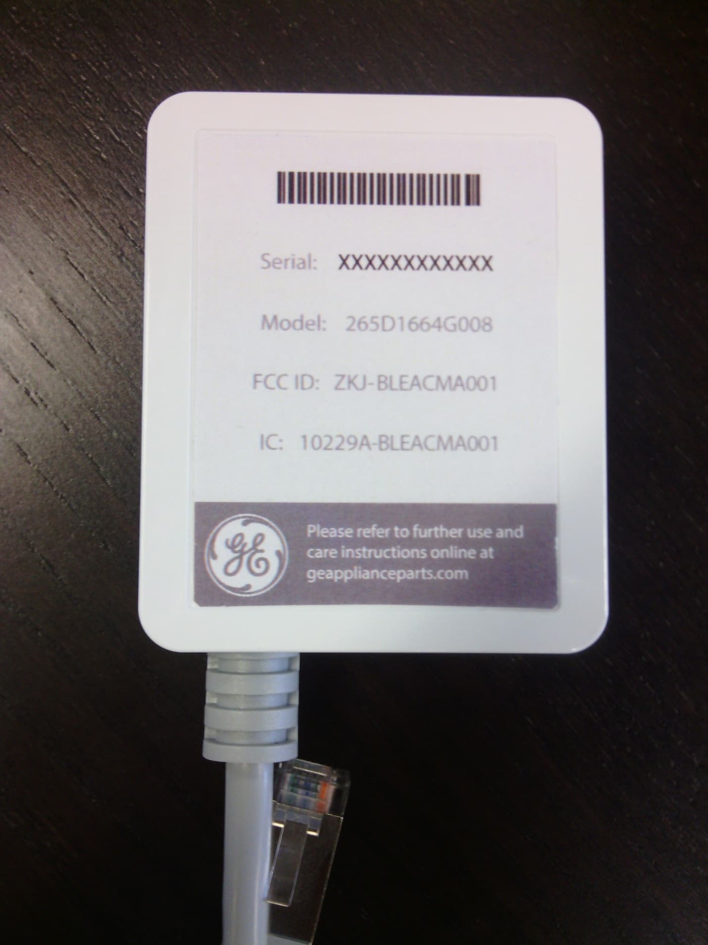 Bluetooth Low Energy Appliance Control Module - FCC ID ZKJ-BLEACMA001 - Haier US Appliance Solutions, Inc.