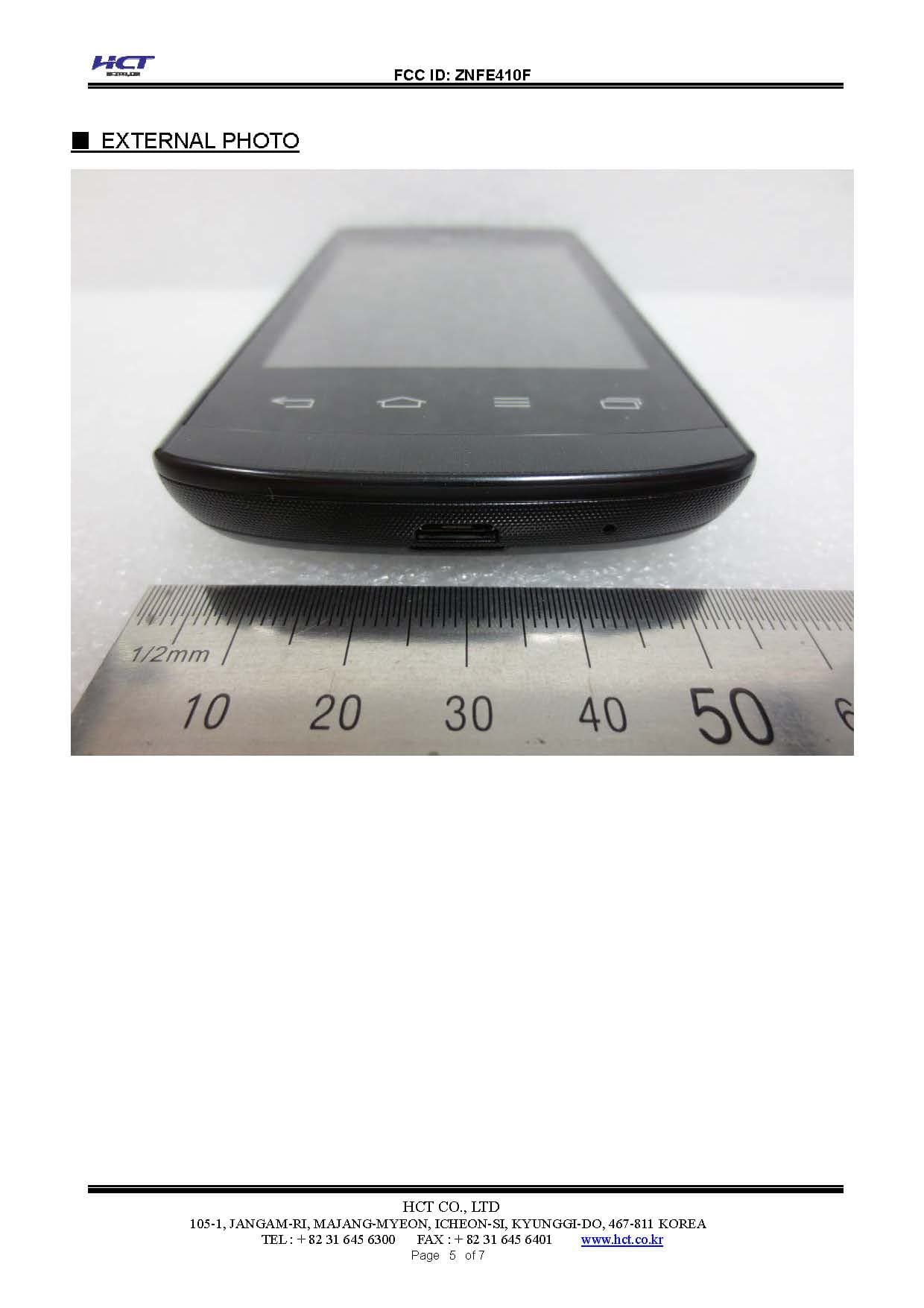 Cellular/PCS GSM and Cellular WCDMA Phone with WLAN and Bluetooth - FCC ID ZNFE410F - LG Electronics USA, Inc. (3)