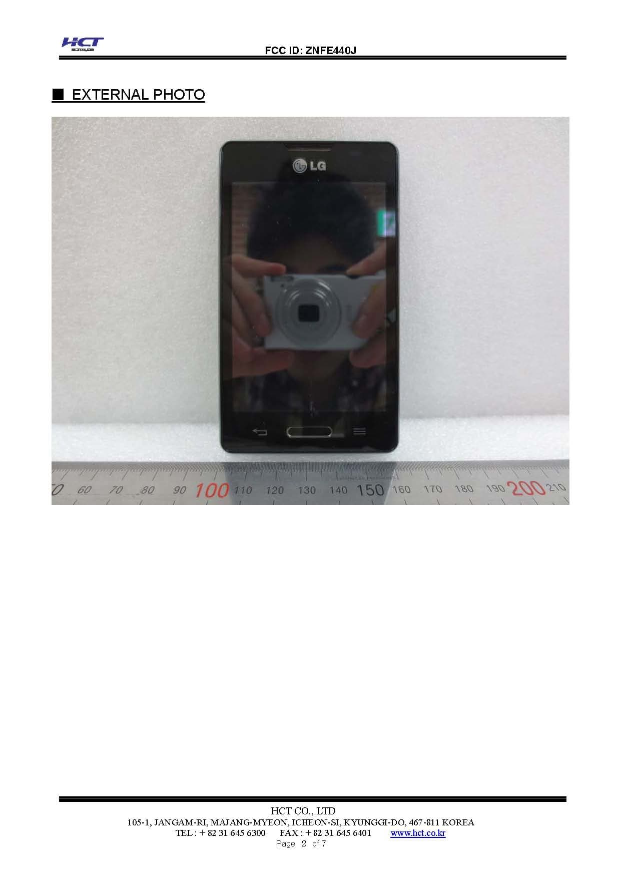 Cellular/PCS GSM/WCDMA Phone with WLAN and Bluetooth - FCC ID ZNFE440J - LG Electronics USA, Inc. (3)