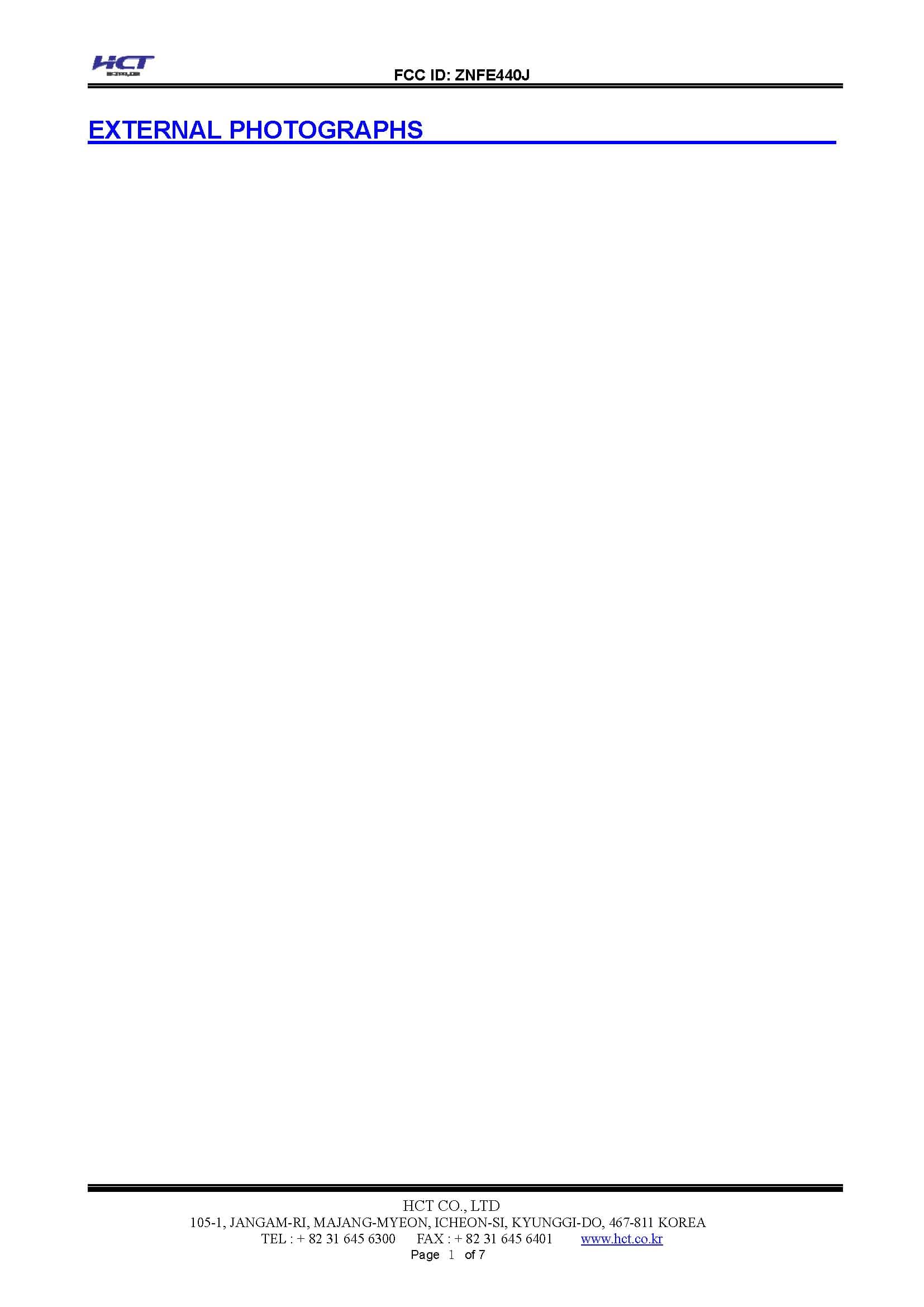 Cellular/PCS GSM/WCDMA Phone with WLAN and Bluetooth - FCC ID ZNFE440J - LG Electronics USA, Inc.
