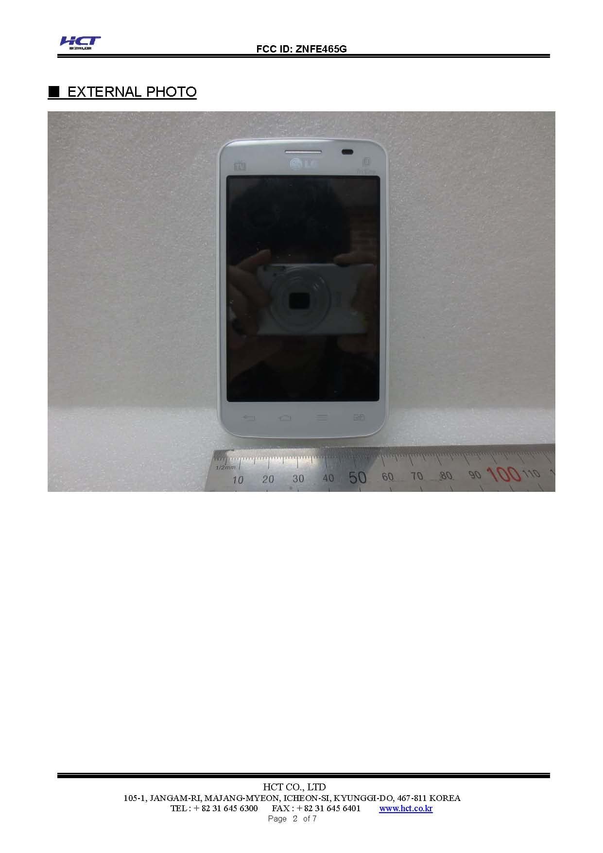 Cellular/PCS GSM/WCDMA Phone with WLAN and Bluetooth - FCC ID ZNFE465G - LG Electronics USA, Inc. (3)