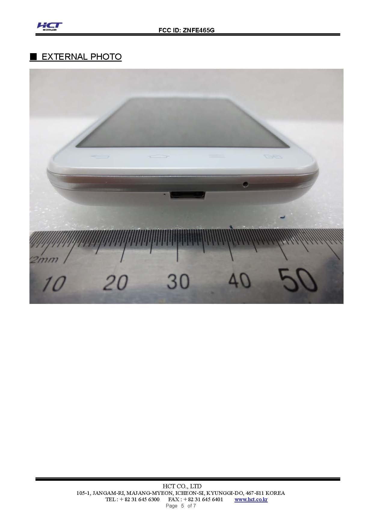 Cellular/PCS GSM/WCDMA Phone with WLAN and Bluetooth - FCC ID ZNFE465G - LG Electronics USA, Inc. (4)