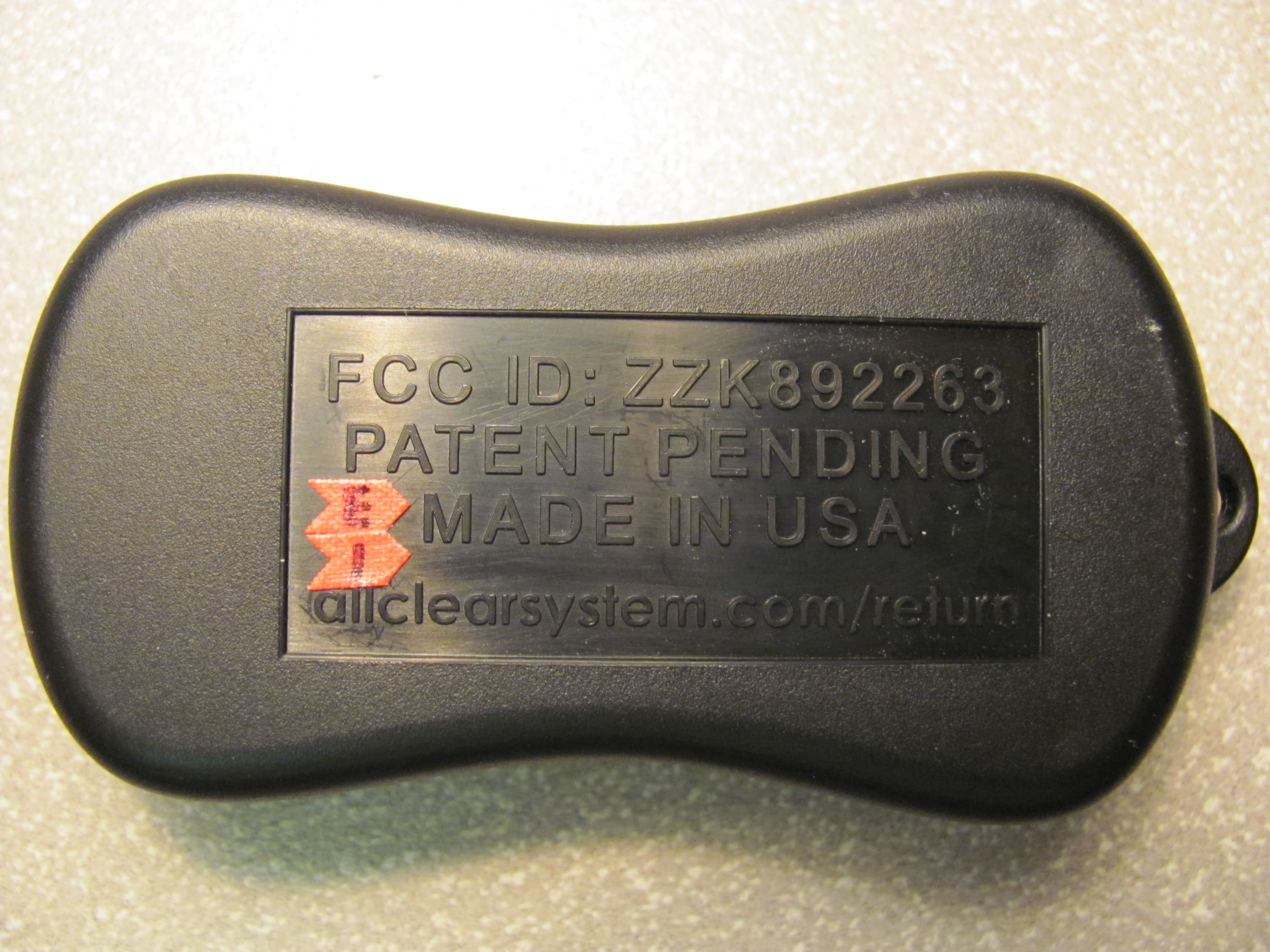 All Clear System Fob - FCC ID ZZK892263 - All Clear System, LLC (2)