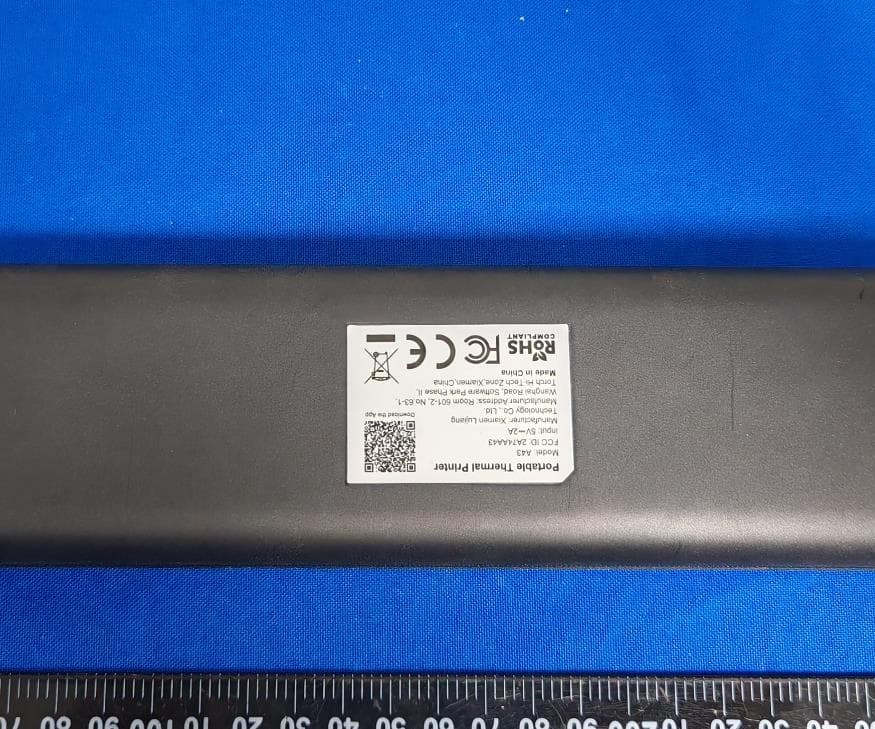 Portable Thermal Printer - FCC ID 2A74AA43 - Xiamen Lujiang Technology Co., Ltd.