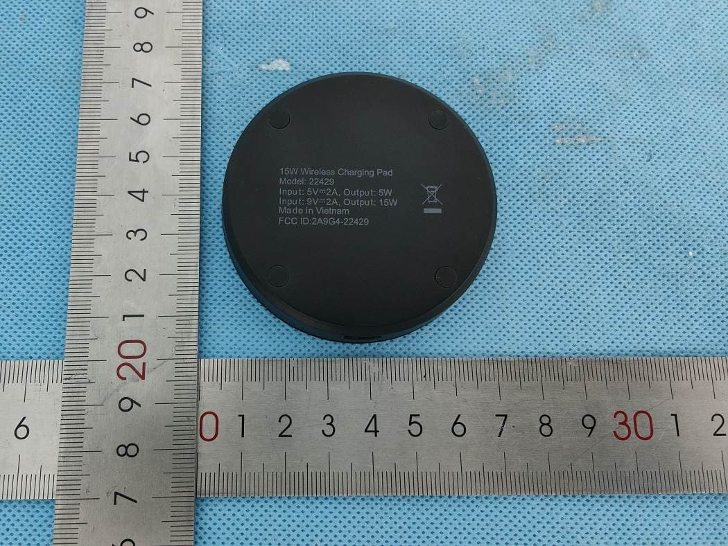 15W Wireless Charging Pad - FCC ID 2A9G4-22429 - HANK ELECTRONICS VIETNAM LTD
