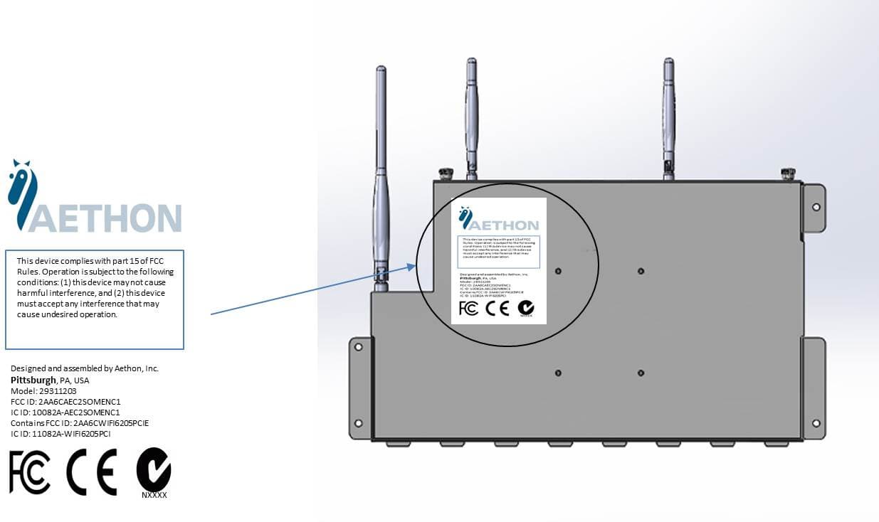 Remote Door Opener with Autonomous Control Processor - FCC ID 2AA6CAEC2SOMENC1 - ST Engineering Aethon, Inc.