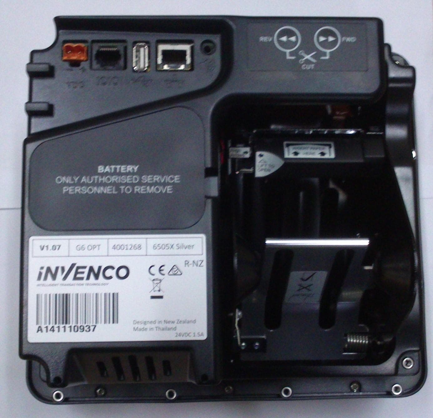 Payment terminal with RF Card Reader - FCC ID 2AC7B-G6OPT - Invenco Group Ltd