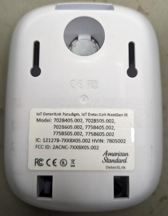 IOT Sensor for Infrared Faucet - FCC ID 2ACNC-7XXBX05-002 - AS America, Inc. d/b/a Lixil Americas