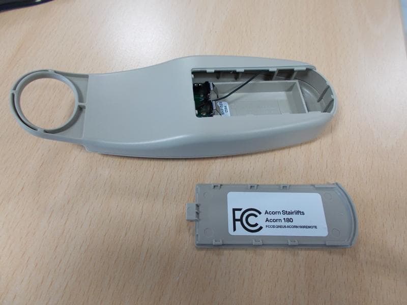 Acorn 180 Curved Lift T573 - FCC ID 2AFDQACORN180REMOTE - Acorn Mobility Service Ltd