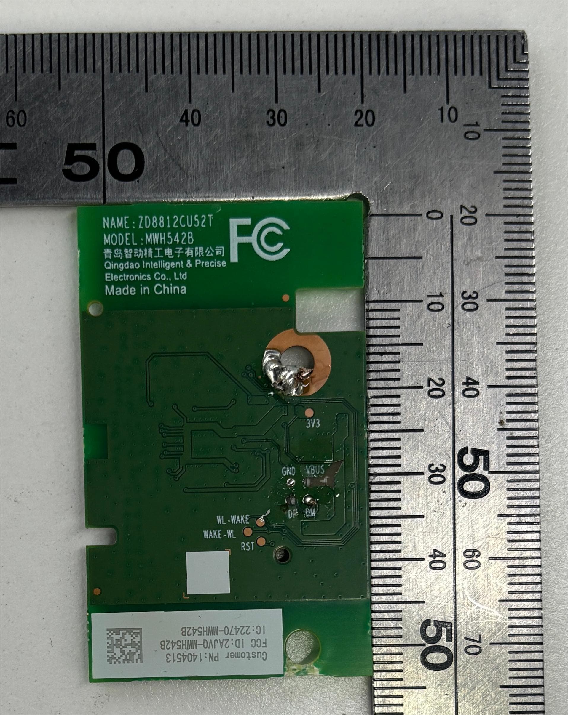 WiFi Module - FCC ID 2AJVQ-MWH542B - Qingdao Intelligent&Precise Electronics Co.,Ltd