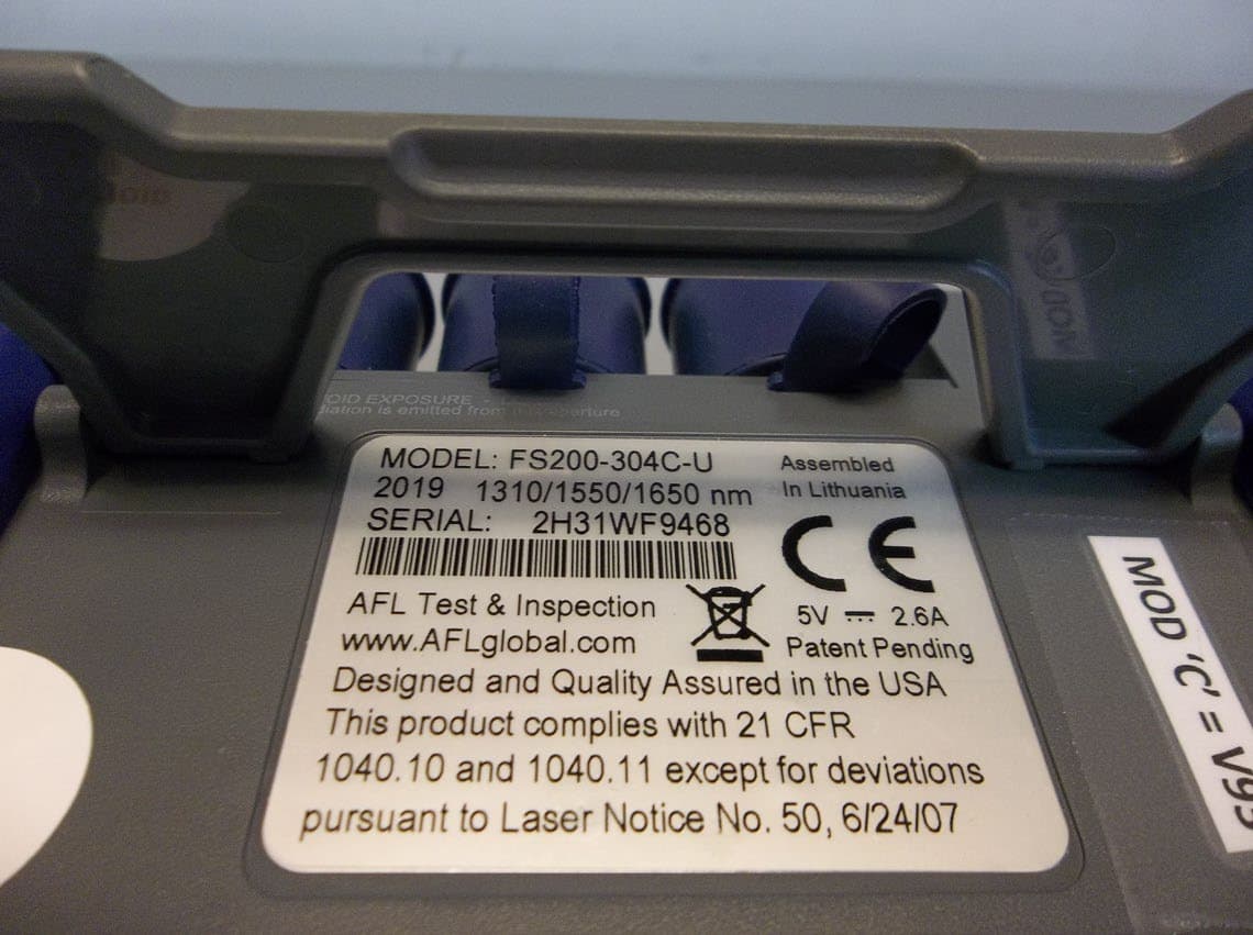 Optical Time Domain Reflectometer - FCC ID 2ANTH-FS2TS1 - AFL Telecommunications LLC